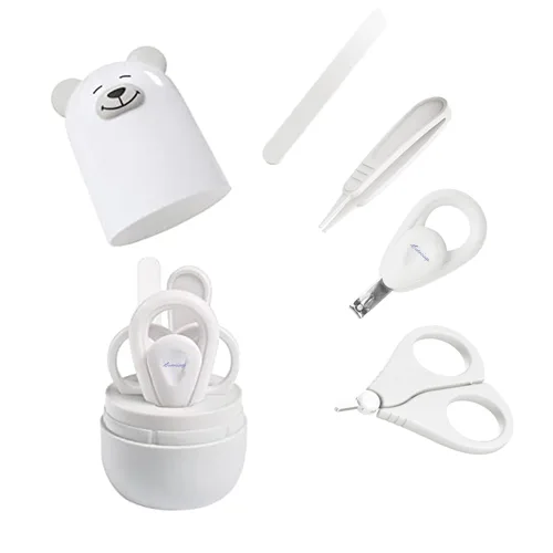 Miniatura 7 de Juego de cortaúñas para bebés, juego de manicura y pedicura con estuche lindo. Set de regalo de aseo para bebés para recién nacidos, bebés y niños