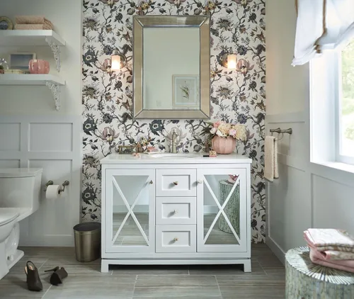 Miniatura 2 de Moen Belfield Grifo de Lavabo de Baño de Una Manija en Níquel Cepillado con Ensamble de Desagüe y Placa de Cubierta Opcional, 6402BN