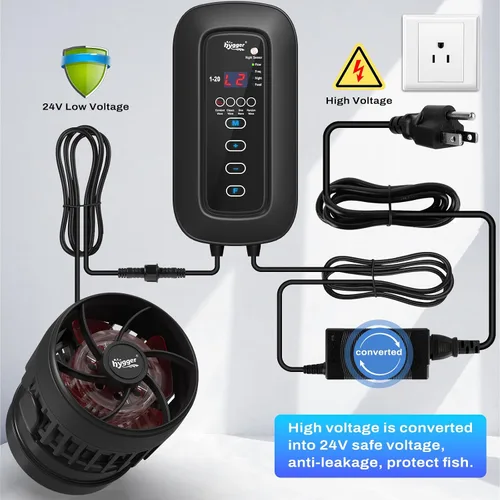 Miniatura 6 de hygger DC Potente Generador de Olas para Acuario, Bomba de Agua de Circulación Silenciosa para Acuario, Frecuencia de Flujo Ajustable, 4 Modos