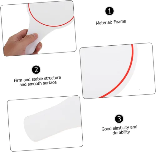 Miniatura 6 de NUOBESTY Pizarras blancas de mano, 5 unidades, marcadores en blanco para subastas, paletas borrables confiables, diseño de una sola cara para una