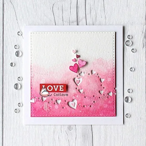 Miniatura 6 de 1 troquel de corte de encaje de corazón, troqueles de encaje de corazón, plantillas de corte de metal Letmefun DIY álbum de recortes, tarjetas