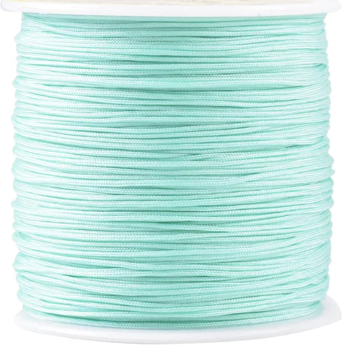 Miniatura 100 de KONMAY 1 rollo de cuerda de nailon para hacer pulseras de 150 yardas, trenzado de nailon Shamballa Macramé/cordón de cuentas de 0.4mm, cordón