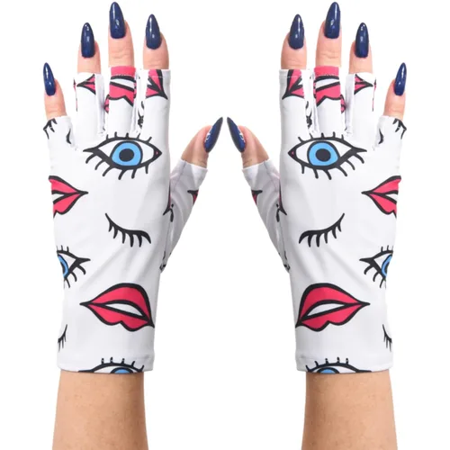 Miniatura 75 de ManiGlovz - Guantes de uñas originales con protección UPF 50+ UV Guantes de manicura de gel y guantes anti UV sin dedos para mujeres Se pueden