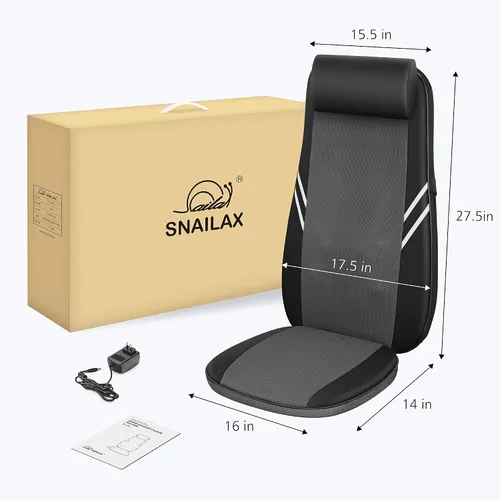 Miniatura 7 de Snailax Shiatsu - Masajeador de espalda para dolor de espalda, tejido profundo, masajeador de espalda baja y cuello con calor, masajeador de espalda