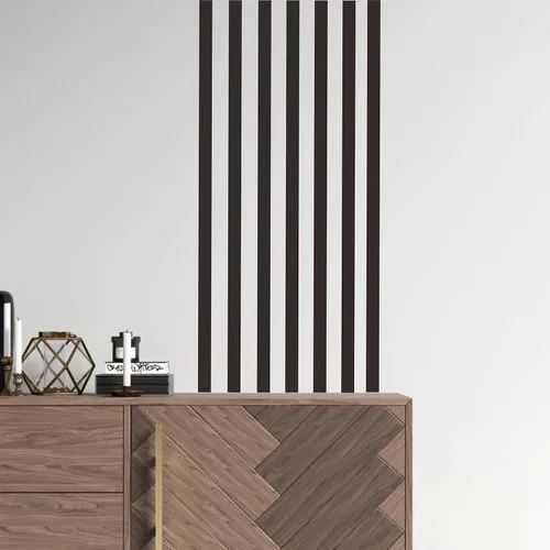 Miniatura 6 de Calcomanías de pared de líneas geométricas, calcomanías de pared de vinilo negro, calcomanías modernas para pared, calcomanías extraíbles