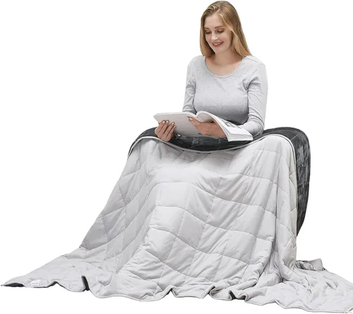 Miniatura 9 de MOTRIP Manta con peso para adultos, tamaño Queen, de 15 libras, manta refrescante para personas que duermen con calor, lavable a máquina, suave