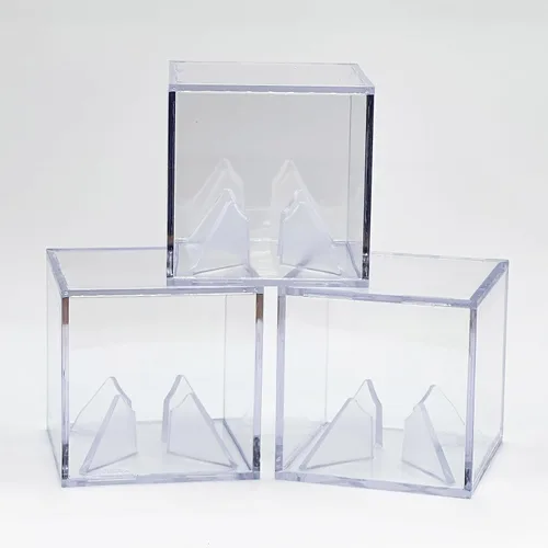 Miniatura 2 de Estuche de exhibición de pelotas de béisbol y golf de acrílico, cubo cuadrado transparente para recuerdos y almacenamiento, accesorios oficiales