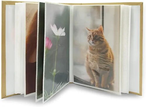 Miniatura 2 de Álbum de fotos con capacidad para 100 bolsillos, 4 x 6 pulgadas, álbum de fotos para niños, álbum de fotos de papel kraft para niños (trébol)