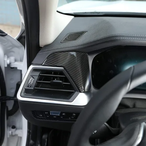 Miniatura 5 de ABS consola central del coche tablero decoración panel ajuste para BMW G20 G28 325li 3 serie 2019 2020 (fibra de carbono)