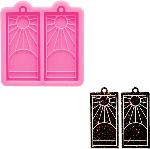 Moldes de aretes de silicona de resina súper brillante para manualidades, para mujer, joyería de moda, moldes de resina epoxi, fabricación de joyas