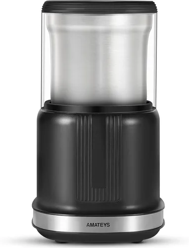 Molinillo de café eléctrico, potente motor de 250 W, máquina para el hogar con capacidad de grano de café de 2.65 oz, para frijoles, especias,