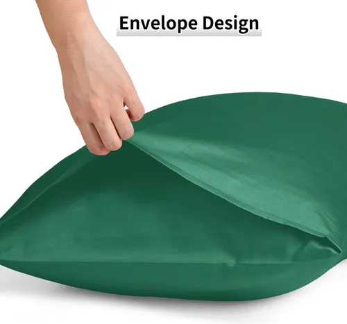 Miniatura 72 de Warmstar Juego de 2 fundas de almohada de algodón de tamaño estándar, fundas de almohada de 600 hilos de 20 x 26 pulgadas, fundas de almohada
