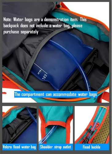 Miniatura 5 de Mochila ligera de hidratación para ciclismo, mochila de gran capacidad para viajes, senderismo, escalada, esquí, correr, para hombres y mujeres