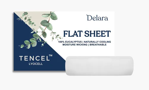 Miniatura 12 de Sábana 100 % Tencel de eucalipto Lyocell Tencel, individual 1 sábana encimera, naturalmente refrescante, súper suave, sedosa, absorbe la humedad