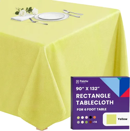 Miniatura 76 de Gee Di Moda - Mantel rectangular de 60 x 84 pulgadas – Mantel rectangular de poliéster lavable para mesa de 5 pies