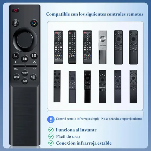 Miniatura 6 de [Paquete de 2] Reemplazo universal para control remoto Samsung TV, compatible con todos los modelos Samsung Smart TV, QLED, 4K, 8K, marco, curvo