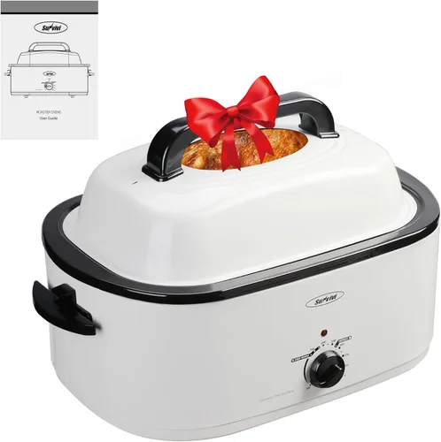 Miniatura 21 de Sunvivi Horno Tostador con Tapa de Autohilvanado, Horno Eléctrico de 20 Cuartos con Bandeja y Rejilla Extraíbles, Control de Temperatura de Rango