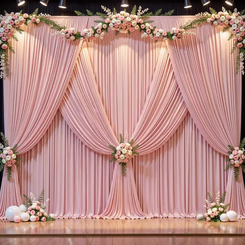 Miniatura 35 de Cortinas de fondo azul bebé de 8 x 10 pies para bodas, cortinas de fondo de poliéster sin arrugas, para baby shower, fiestas de cumpleaños