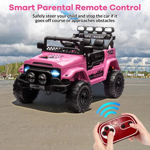 Miniatura 5 de GarveeLife Juguete de paseo para niños de 37 a 96 meses, camión eléctrico con velocidad máxima de 5 MPH, control remoto, pedal de acelerador