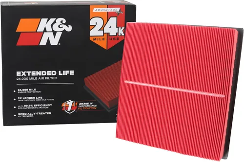 Miniatura 9 de K&N Filtro de aire del motor: Filtro de aire de repuesto de larga vida útil de 18,000 millas: compatible con Jeep/Dodge SUV V6/V8 2010-2019