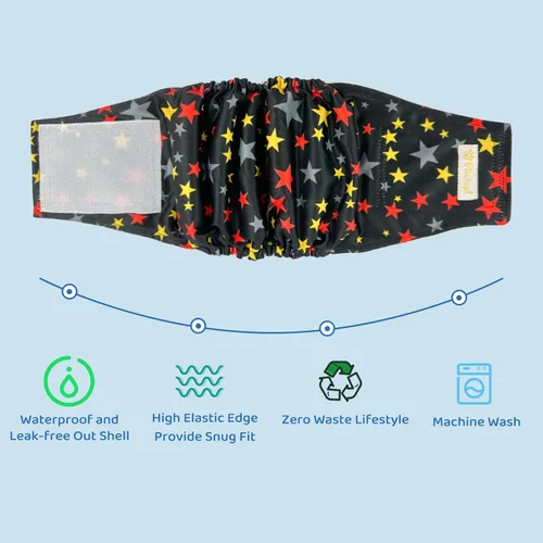 Miniatura 4 de Pañales Reutilizables para Perros Machos Banda para el Vientre de Alta Absorción para Perros Machos Banda para el Vientre de Perro Lavable