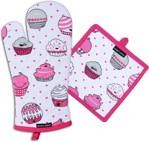 Miniatura 9 de AMOUR INFINI Juego de 2 soportes para ollas de algodón resistentes al calor, antideslizantes de 8 x 8 pulgadas, almohadillas calientes para cocina