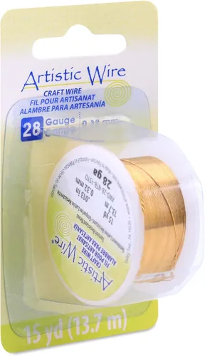Miniatura 18 de Artistic Wire - Alambre para manualidades (calibre 10, 1,5 m, latón resistente a las manchas)