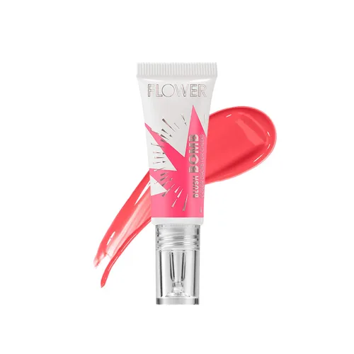 Miniatura 4 de FLOWER Beauty By Drew Barrymore - Gotas de color líquido para maquillaje, fórmula ligera y sedosa + rubor en crema de gel para mejillas, acabado