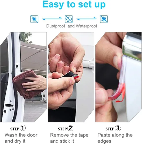 Miniatura 6 de Protectores de bordes para puerta del automóvil.