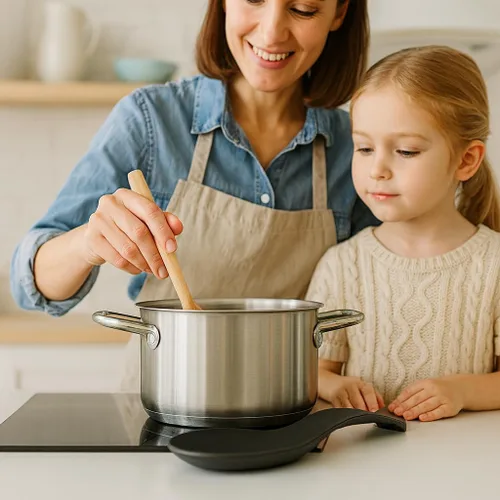 Miniatura 4 de Juego de 2 cucharas de cocina de nailon para estufa, cucharas de degustación, utensilios para mantener los contadores limpios, resistente al calor