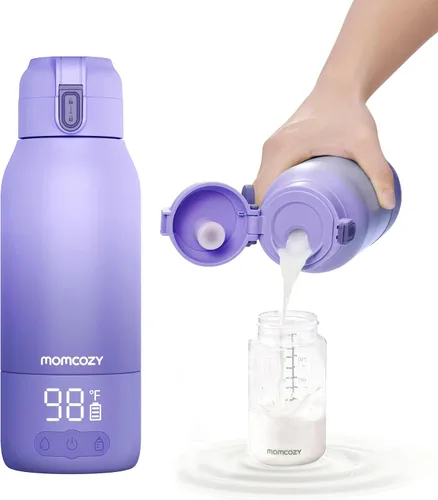 Miniatura 10 de Momcozy Calentador de Leche Portátil para Viajes – Modos de Calentamiento Dual para Leche Materna y Agua, Calentador de Biberones Portátil