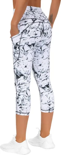 Miniatura 3 de The Gym People - Pantalones deportivos gruesos de tiro alto, con bolsillos y control de abdomen, leggings para entrenar, correr, hacer yoga