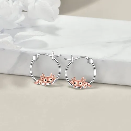 Miniatura 103 de VONALA Bonitos aretes de aro de plata de ley 925, regalos de cumpleaños para mujer