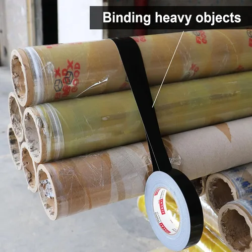 Miniatura 8 de JIALAI HOME Cinta adhesiva negra, 1 pulgada x 60 yardas, resistente, flexible, sin residuos, cinta impermeable para todo clima, resistente a