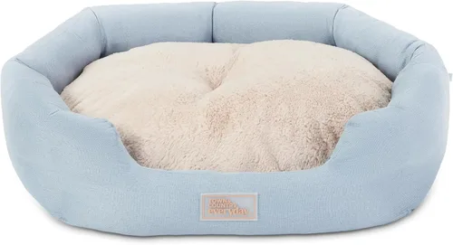 Miniatura 20 de Town & Country Everyday CuddleTown Cama para Mascotas Cuddler de Lino Sintético Cómoda y Acogedora, Espuma de Caja de Huevos de Apoyo y Calmante