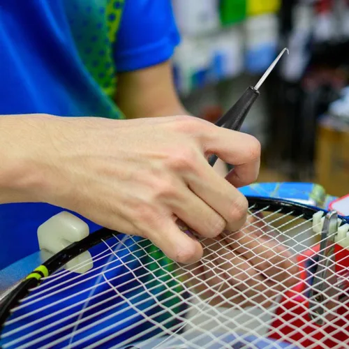 Miniatura 2 de POPETPOP Máquina herramienta de cuerda de bádminton con gancho duradero de 5.03 pulgadas, equipo de encordado de raqueta para un agarre preciso