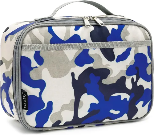 Miniatura 26 de FlowFly Lonchera para niños, bolsa suave aislada, mini hielera para el regreso a clases, kit de bolsa térmica para comidas, para niñas, niños, fútbol