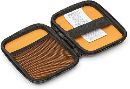 Miniatura 5 de Amazon Basics Estuche de transporte de carcasa dura pequeña para disco duro externo My Passport Essential 1 paquete, Negro