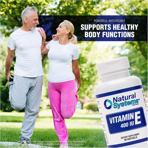 Miniatura 4 de Natural Systems - Vitamina E 60 cápsulas blandas de 400 UI de Natural Systems - Suplementos de vitamina E para el sistema inmunológico * - Cápsulas