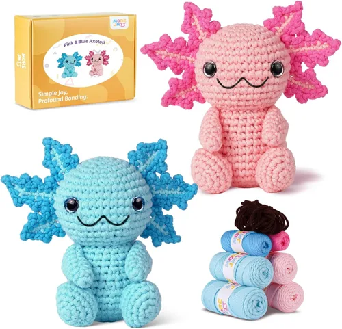 Miniatura 9 de Kit de ganchillo MOREJMTT para principiantes, kit de tejer, equipado con videotutoriales paso a paso, kits de ganchillo para adultos y jóvenes, kit