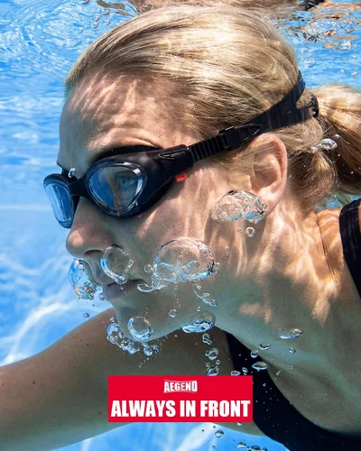 Miniatura 9 de Aegend Gafas de natación antivaho sin fugas para adultos, hombres y mujeres claro negro