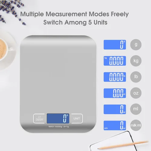 Miniatura 4 de Báscula digital de alimentos de cocina, báscula postal portátil para paquetes de pequeñas empresas, alimentos, productos hechos a mano, líquidos