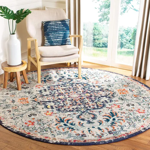 Miniatura 19 de SAFAVIEH Colección Madison MAD447B - Tapete bohemio con medallón antiguo y elegante, no desprende pelusa, para la sala, dormitorio, comedor