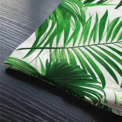 Miniatura 5 de Smooffly Funda de almohada rectangular oblonga estilo granja con palmeras, hojas vívidas y realistas de crecimiento de palmeras, temática