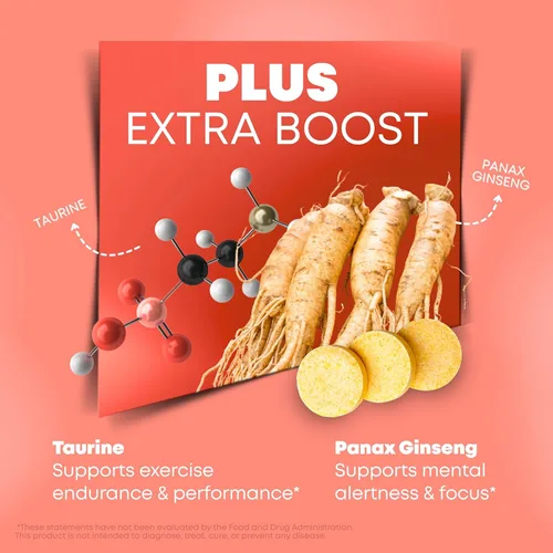 Miniatura 4 de LOVITA Comprimidos efervescentes del complejo de vitamina B, 20 unidades, más extracto de taurina y ginseng, apoya el metabolismo energético, sabor