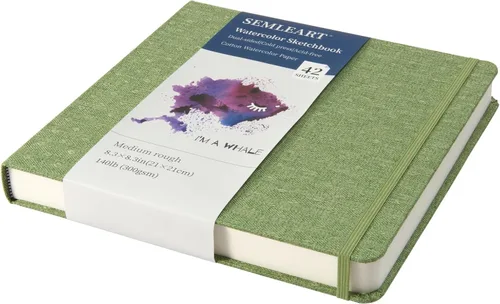 Miniatura 9 de Diario de acuarela, 42 hojas, cuaderno de bocetos de acuarela de 4 x 6 pulgadas con papel de algodón de prensa en frío de 140 lb/300 GSM, mini