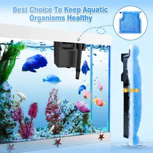 Miniatura 6 de Umlecoa Paquete de 8/16/32 cartuchos de filtro tamaño A compatibles con filtros MarineLand Penguin Power Filters 75 y 100 – Cartuchos de filtro