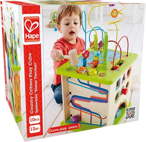 Miniatura 7 de Cubo de actividades para niños Hape bichos de ciudad, madera