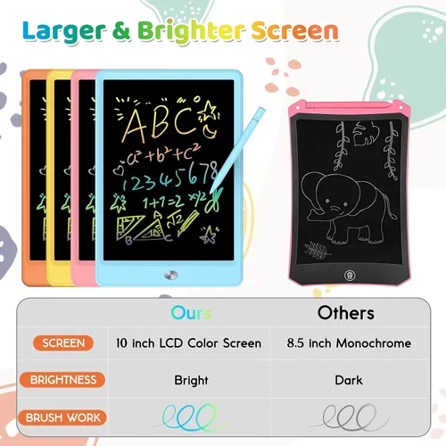 Miniatura 3 de ORSEN Tableta de escritura LCD de 10 pulgadas para niños, almohadilla de dibujo colorida y juguete educativo, regalo para niños y niñas de 3 a 6 años