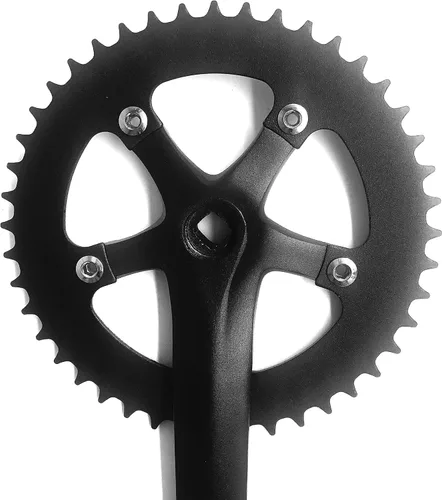 Miniatura 3 de Juego de bielas de una sola velocidad 44T 6.693 in bielas 110 BCD para bicicleta de carretera de montaña bicicleta de engranaje fijo